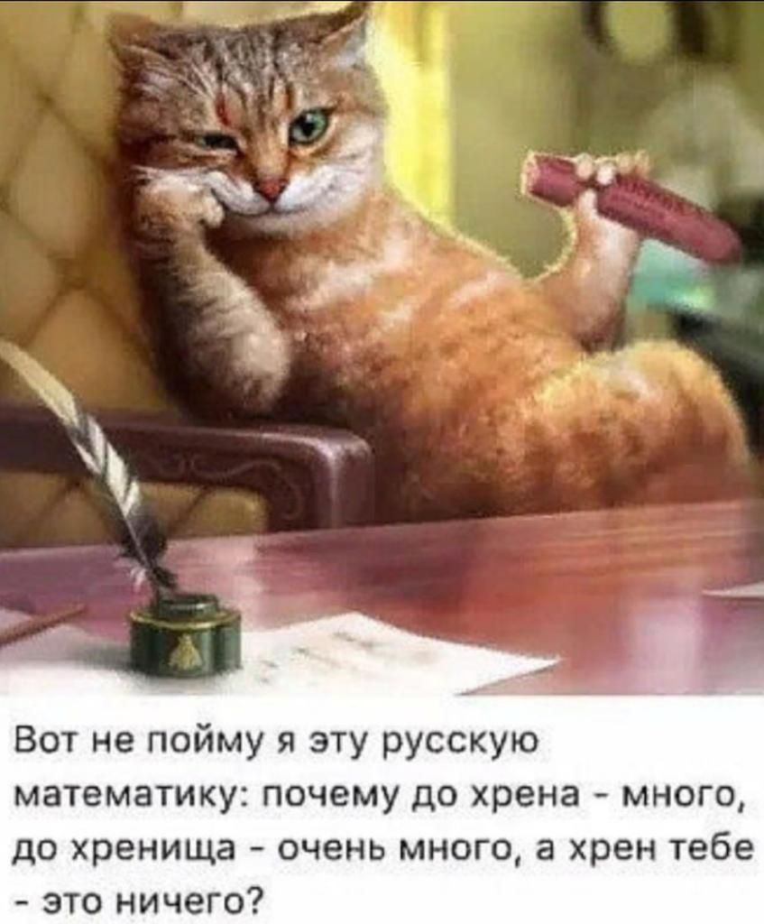 Вот не пойму я эту русскую математику почему ДО хрена МНОГО до хренища очень много а хрен тебе это ничего