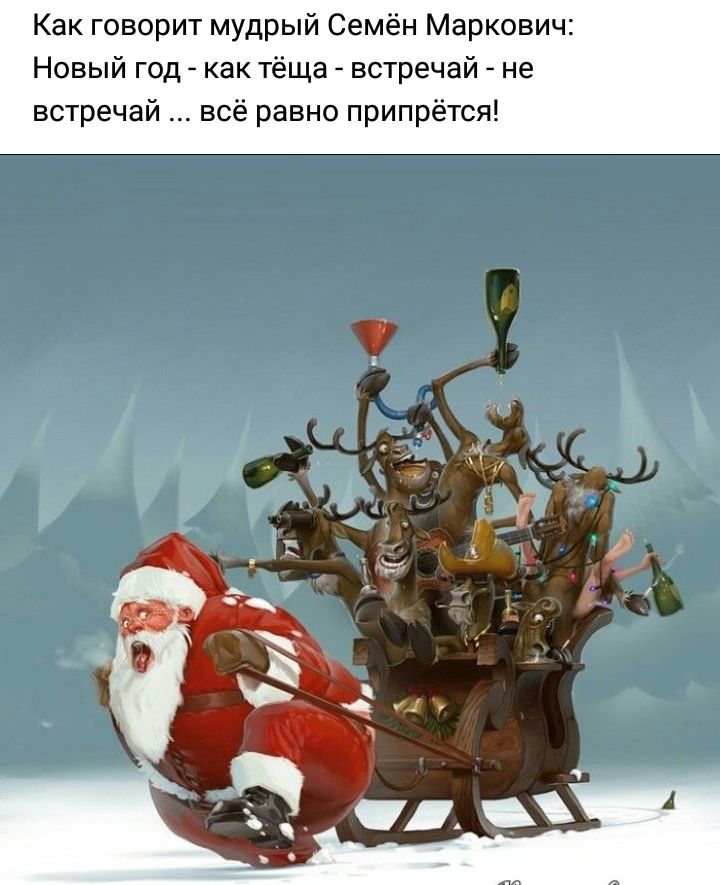 Как говорит мудрый Семён Маркович Новый год как тёща встречай не встречай всё равно припрётся