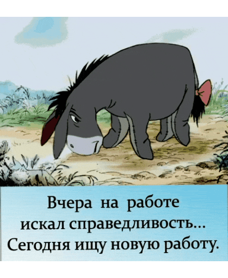 Вчера на работе искал справедливость Сегодня ищу новую работу