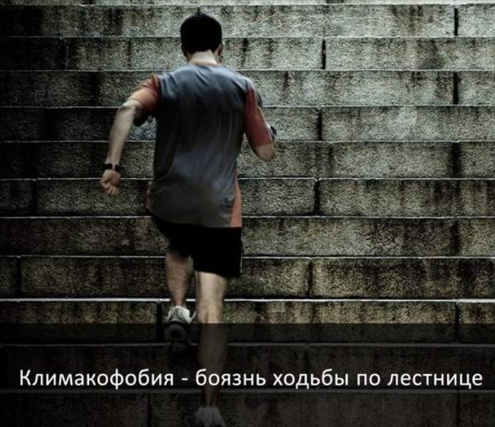 а Климакофобия боязнь ходьбы по лестнице