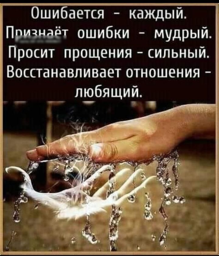 Ошибается каждпи Признаёт ошибки мудрый Просит прощения сильный Восстанавливает отношения лэбящий