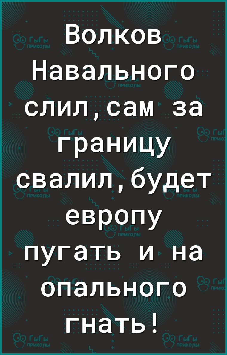 Волков Навального слилсам за границу свалилбудет европу пугать и на опального гнать