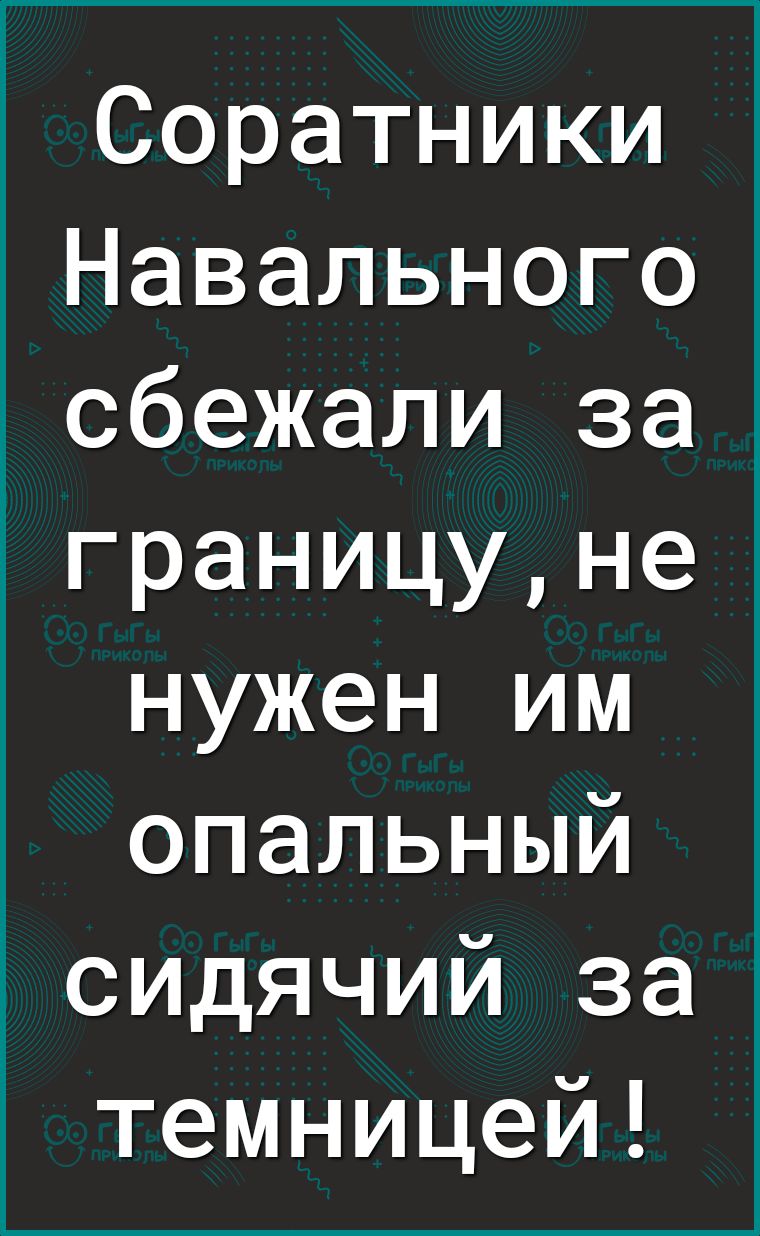 Соратники Навального сбежали за_ границуне нужен им опальный сидячий за темницей
