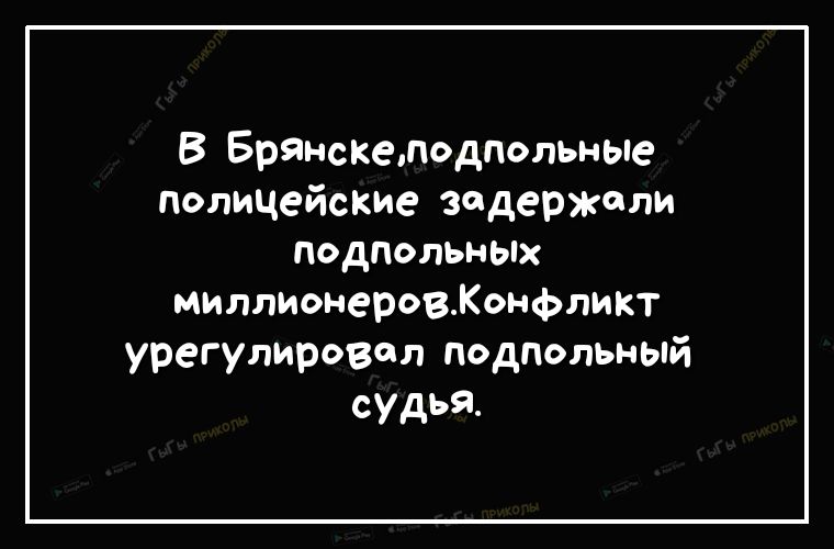 В Брянскелодпольные полицейские задержали подпольных миллионеровКонфликт урегулировал подпольный судья