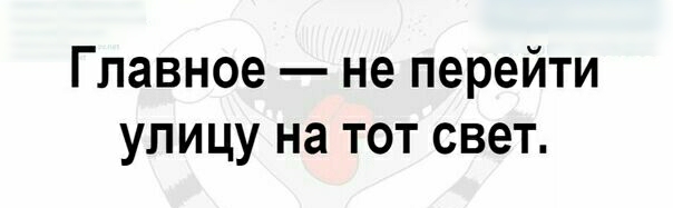Главное не перейти улицу на тот свет