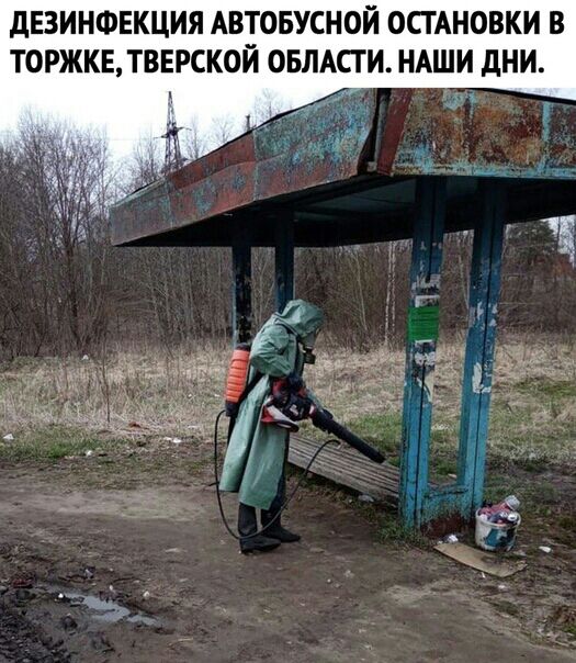 дЕЗИНФЕКЦИЯ АВТОБУСНОЙ ОСТАНОВКИ В ТОРЖКЕ ТВЕРСКОЙ ОБЛАСТИ НАШИ дНИ