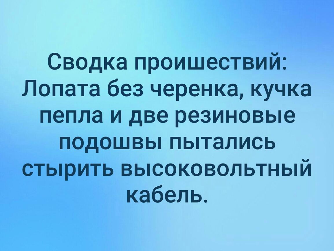 Сводка проишествий Лопата без черенка кучка пепла и две резиновые подошвы пытались стырить высоковольтный кабель