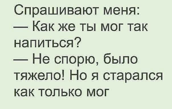 Спрашивают меня Как же ты мог так напиться Не спорю было тяжело Но я старался как только мог