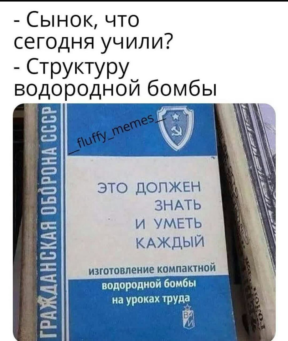 Сынок что сегодня учили Структуру водородной бомбы это должен ЗНАТЬ и УМЕТЬ КАЖДЫЙ ИЗГОТОВЛЕНИЕ КОМПЗКТИОЙ д 1193 Ф а Щ О Ц 3 В