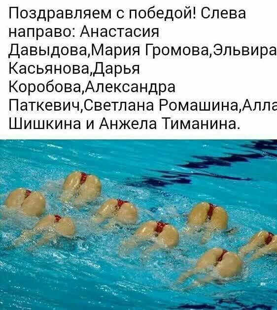 Поздравляем с победой Слева направо Анастасия ДавыдоваМария ГромоваЭльвира Касьяновадарья КоробоваАлександра ПаткевичСветлана РомашинаАлп Шишкина и Анжела Тиманина _