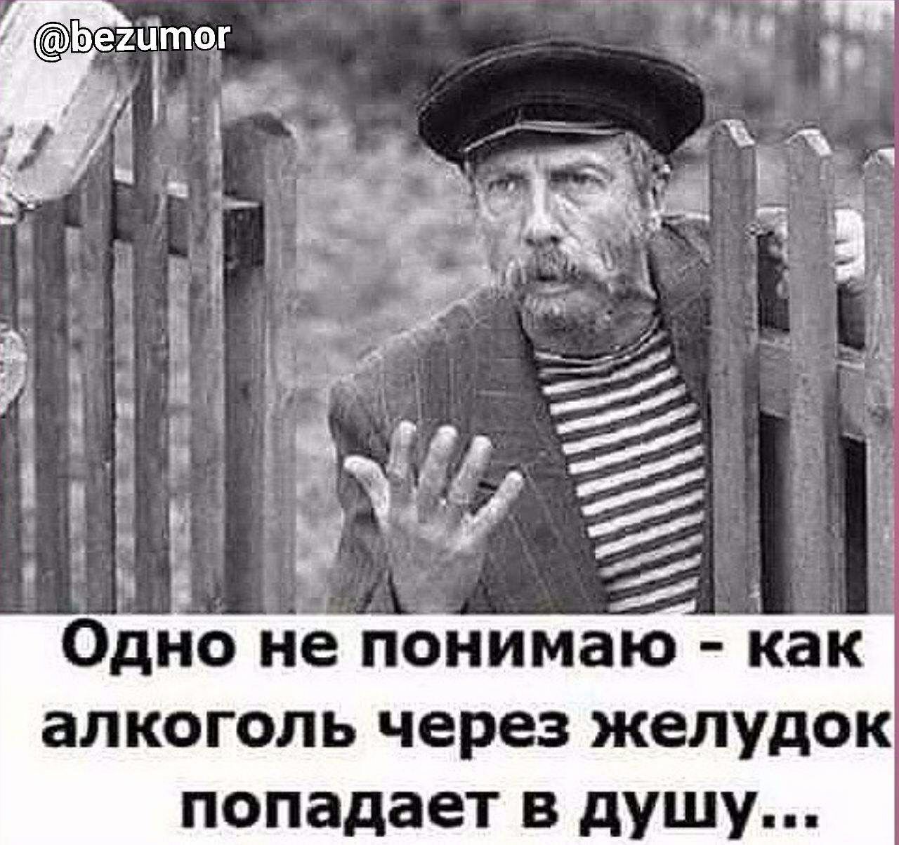 ЭЛКОГОЛЬ через желудок попадает В душу