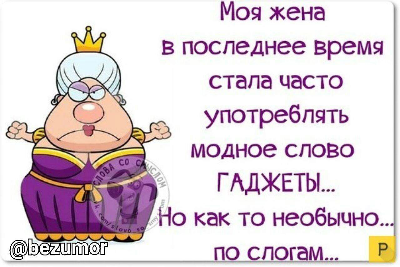 Моя жена в последнее время стала часто употреблять модное слово ГАДЖЕТЫ Но как то необычно