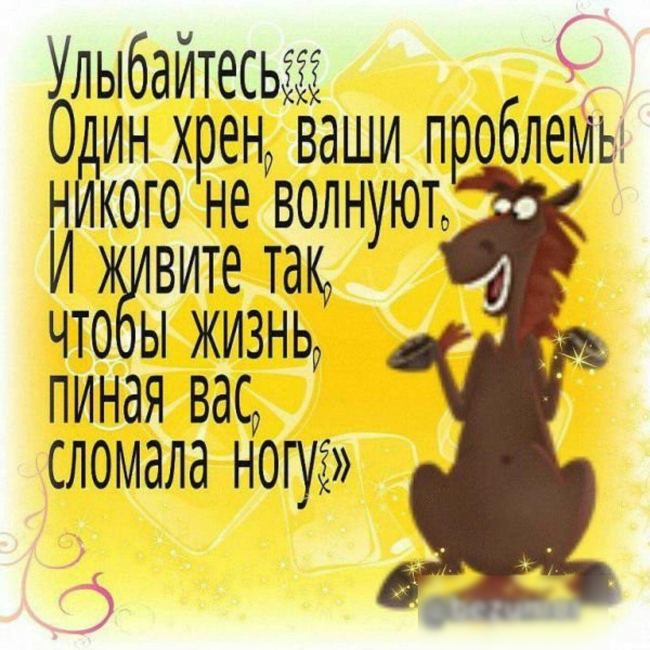 Улыбаитесьііё Один хрен ваши поблемы н кого не волнуют вите там что ы жизнь пиная вац сломала ногуі