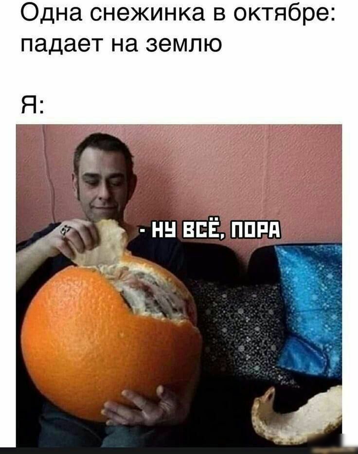 Одна снежинка в октябр падает на землю Я