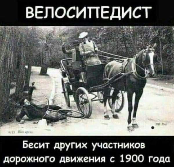 ВЕЛОСИПЕДИСТ Бесит других участников дорожного движения с 1900 года