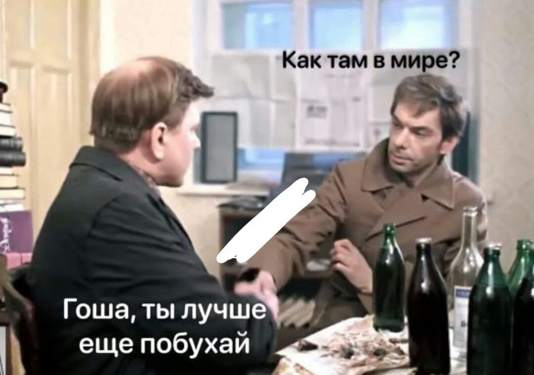 Как там в мире Гоша ты лучше еще побухай