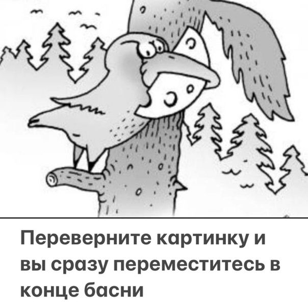 Переверните картинку и вы сразу переместитесь в конце басни