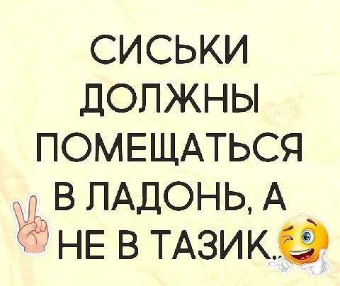 сиськи должны помещмься в ПАДОНЬ А НЕ в ТАзикё