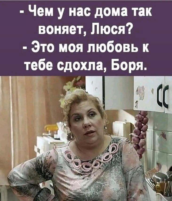 Чем у нас дома так воняет Люся Это моя любовь к тебе сдохла Боря