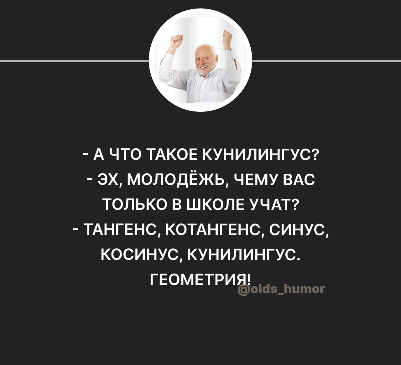 А ЧТО ТАКОЕ КУНИЛИНГУС ЭХ МОПОДЁЖЬ ЧЕМУ ВАС ТОЛЬКО В ШКОЛЕ УЧАТ ТАНГЕНС КОТАНГЕНС СИНУС КОСИНУС КУНИПИНГУС ГЕОМЕТРИЯ