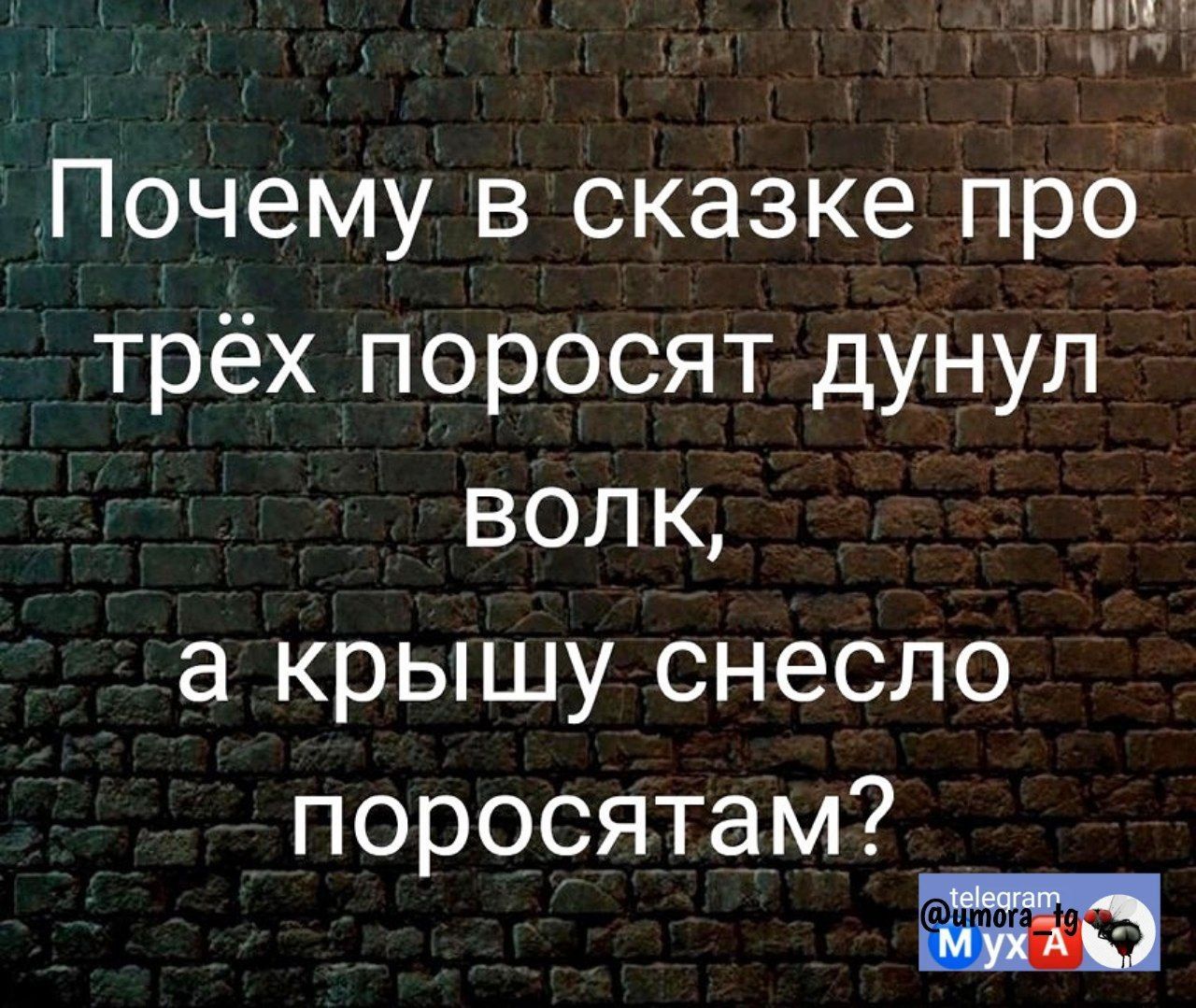 Почему в сказке про трёх поросят дунул волк а крышу снесло поросятам