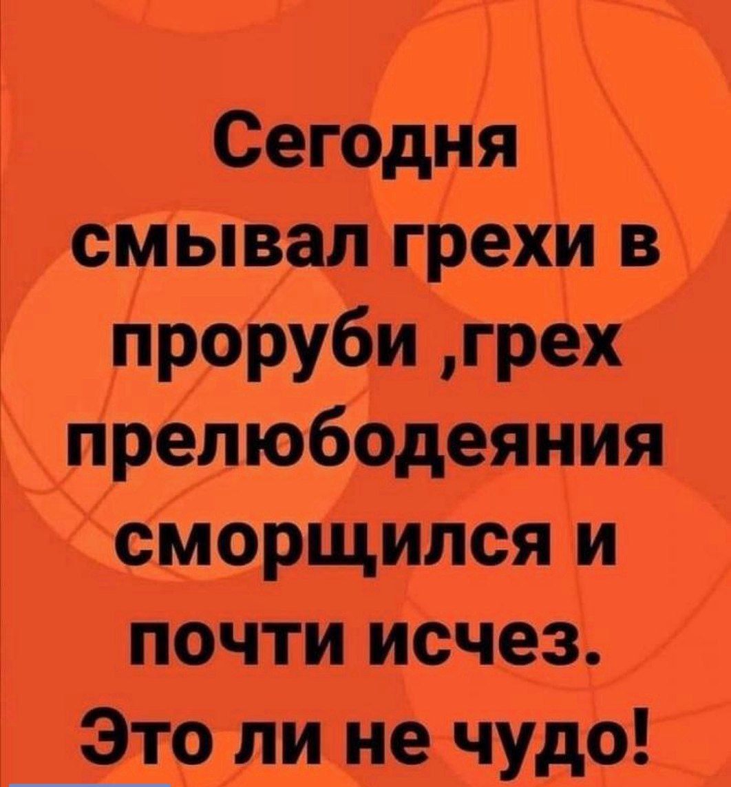 Сегодня смывая грехи в проруби грех прелюбодеяния сморщился и почти исчез Это ли не чудо