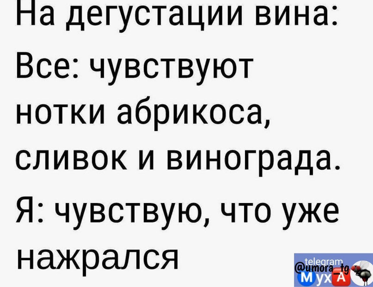 На дегустации ВИНЕ Все чувствуют нотки абрикоса сливок и винограда Я чувствую что уже нажрался