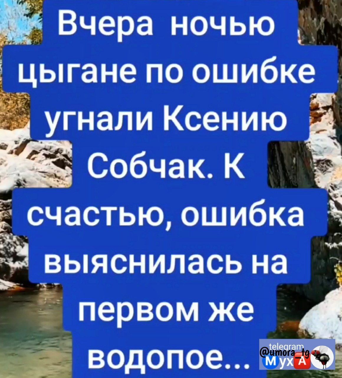 Вчера ночью цыгане по ошибке угнали Ксению Собчак К счастью ошибка выяснилась на первом же водопое ЁЁ