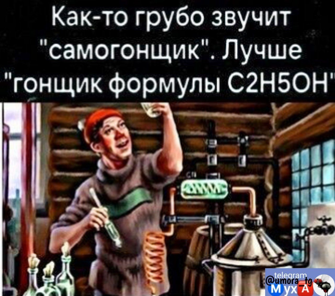 Как то грубо звучит самогонщик Лучше гонщик формулы С2Н50Н ___ 3 д Ш