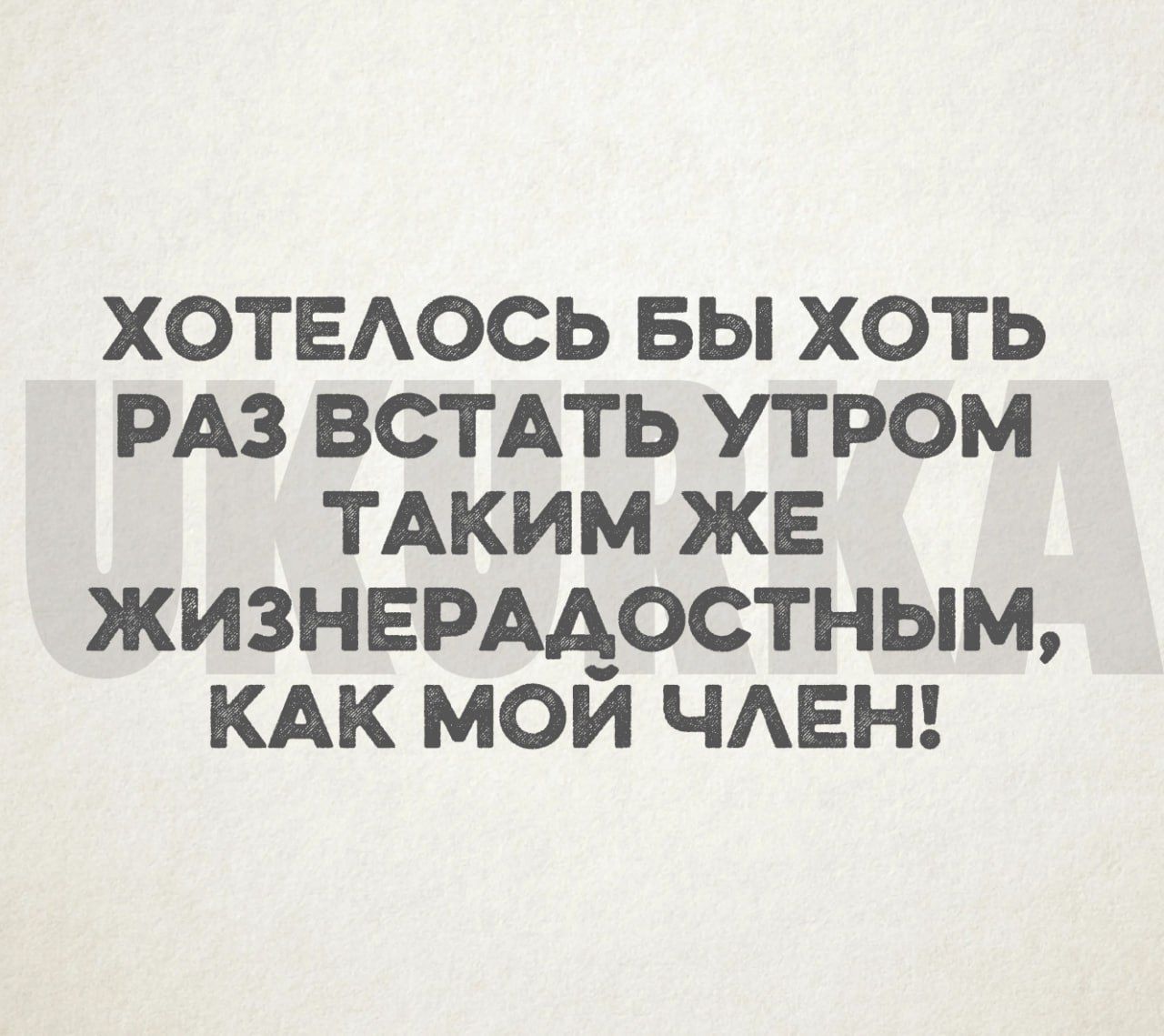 ХОТЕАОСЬ БЫ ХОТЬ РАЗ ВСТАТЬ УТРОМ ТАКИМ ЖЕ ЖИЗНЕРААОСТНЫМ КАК МОИ ЧАЕН