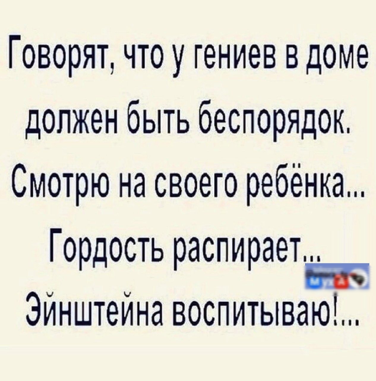 Говорят что у гениев в доме должен быть беспорядок Смотрю на своего ребёнка Гордость распирает рд распир ННЕ Эйнштейна воспитываю