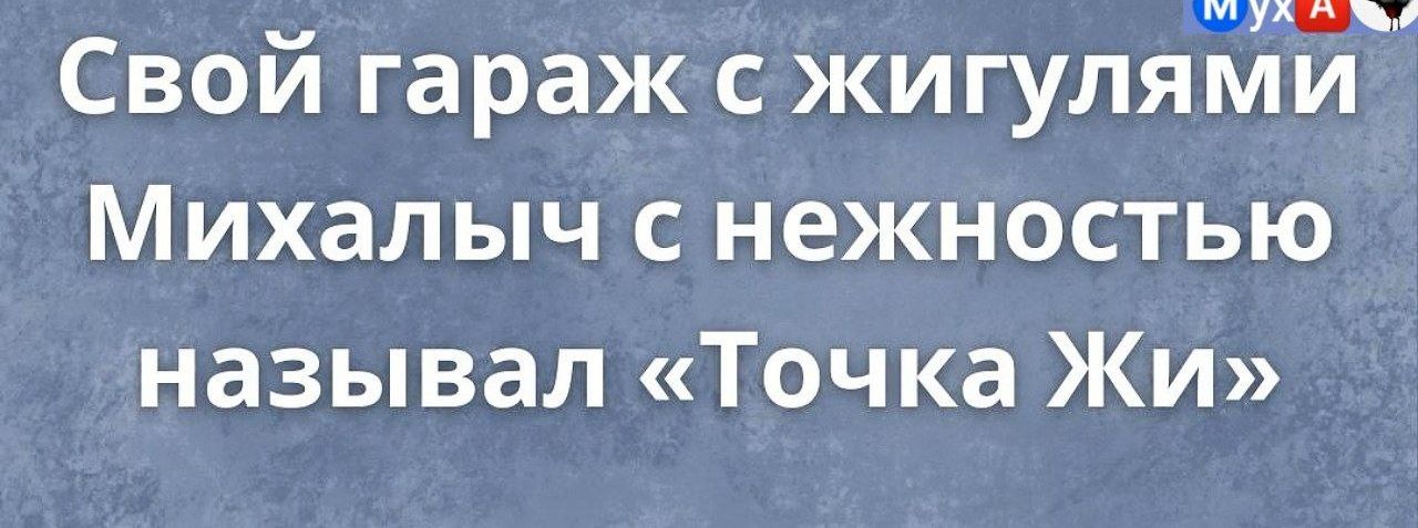 В 989 Свой гараж с жигулями Михалыч с нежностью называл Точка Жи