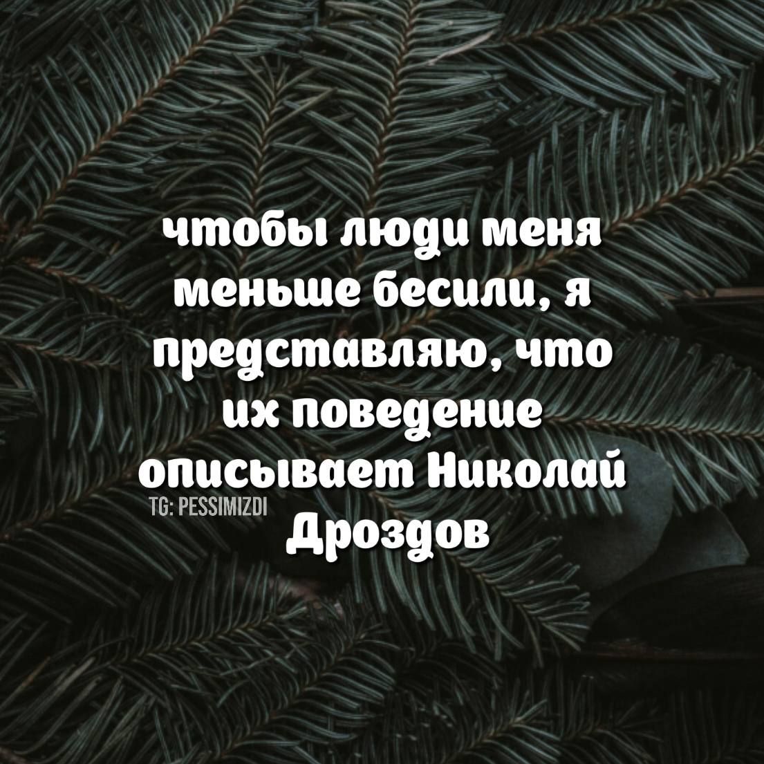 чтобы люди меня меньше бесили я представляю что их поведцение описывает Николай о РЕУЯМООЬ Дроздов