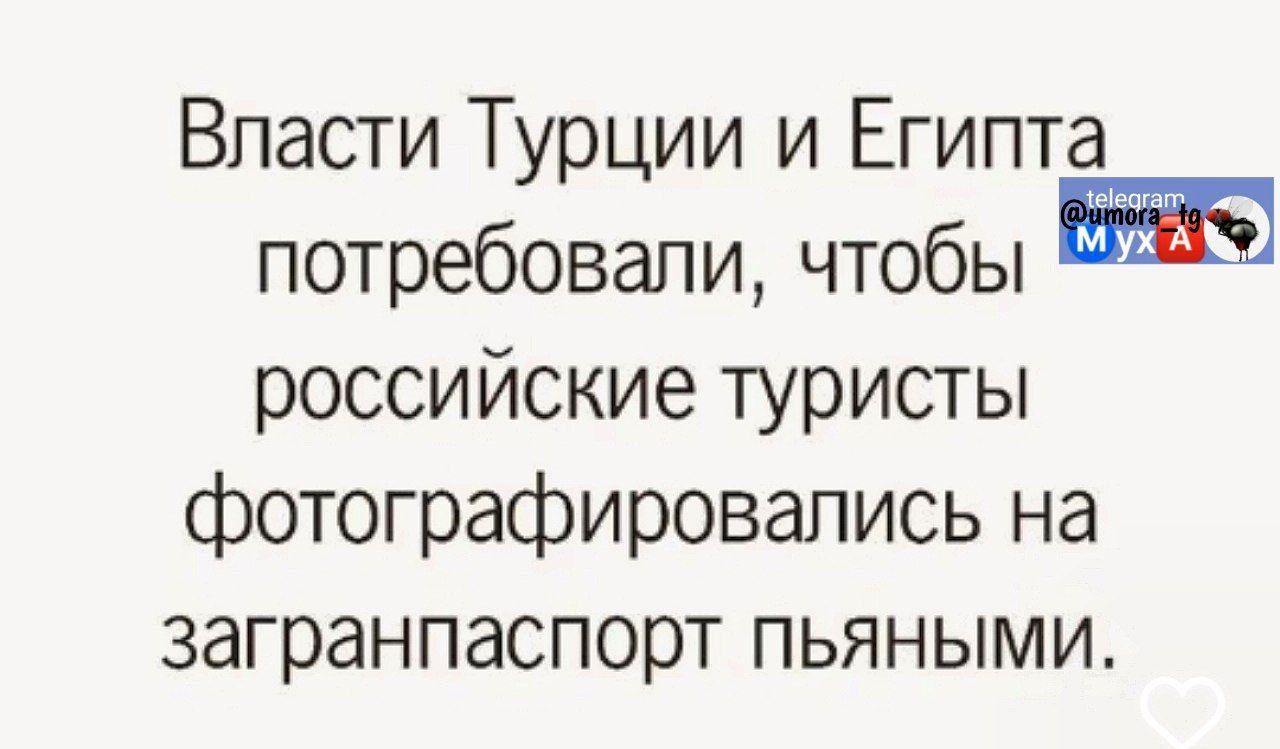 Власти Турции и Египта потребовали чтобы российские туристы фотографировались на загранпаспорт пьяными