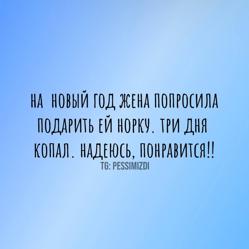 НА НОВЫЙ ГОД ЖЕНА ПОПРОСИЛА ПОДАРИТЬ ЕЙ НОРКУ ТРИ ДНЯ КОПДЛ НАДЕЮСЬ ПОНРАВИТСЯ Т6 РЕЗУМИ20