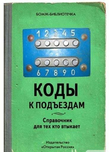 КОДЫ К ПОДЪЕЗДАМ
Справочник для тех кто втыкает
Издательство «Открытая Россия»