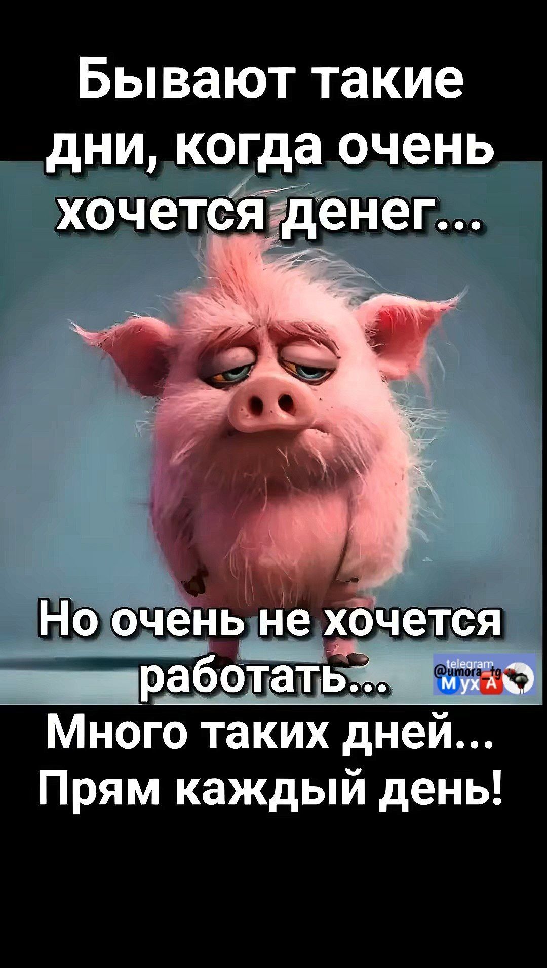 Бывают такие дни, когда очень хочется денег...
Но очень не хочется работать...
Много таких дней...
Прям каждый день!