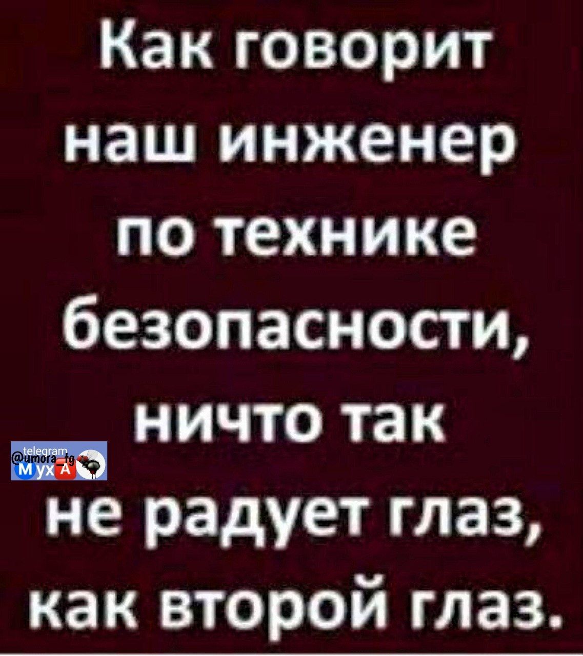 Как говорит наш инженер по технике безопасности, ничего так не радует глаз, как второй глаз.