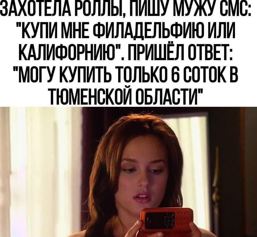 Захотела роллы, пишу мужу СМС: 