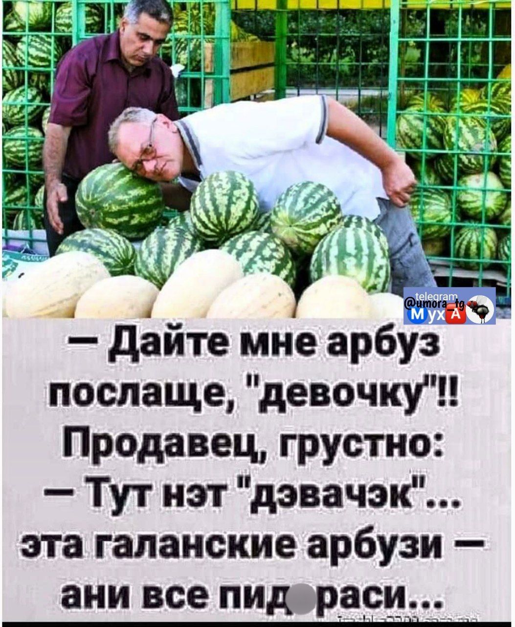 — Дайте мне арбуз, послаще, 