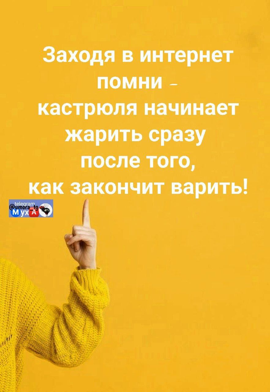 Заходя в интернет помни - кастрюля начинает жарить сразу после того, как закончит варить!