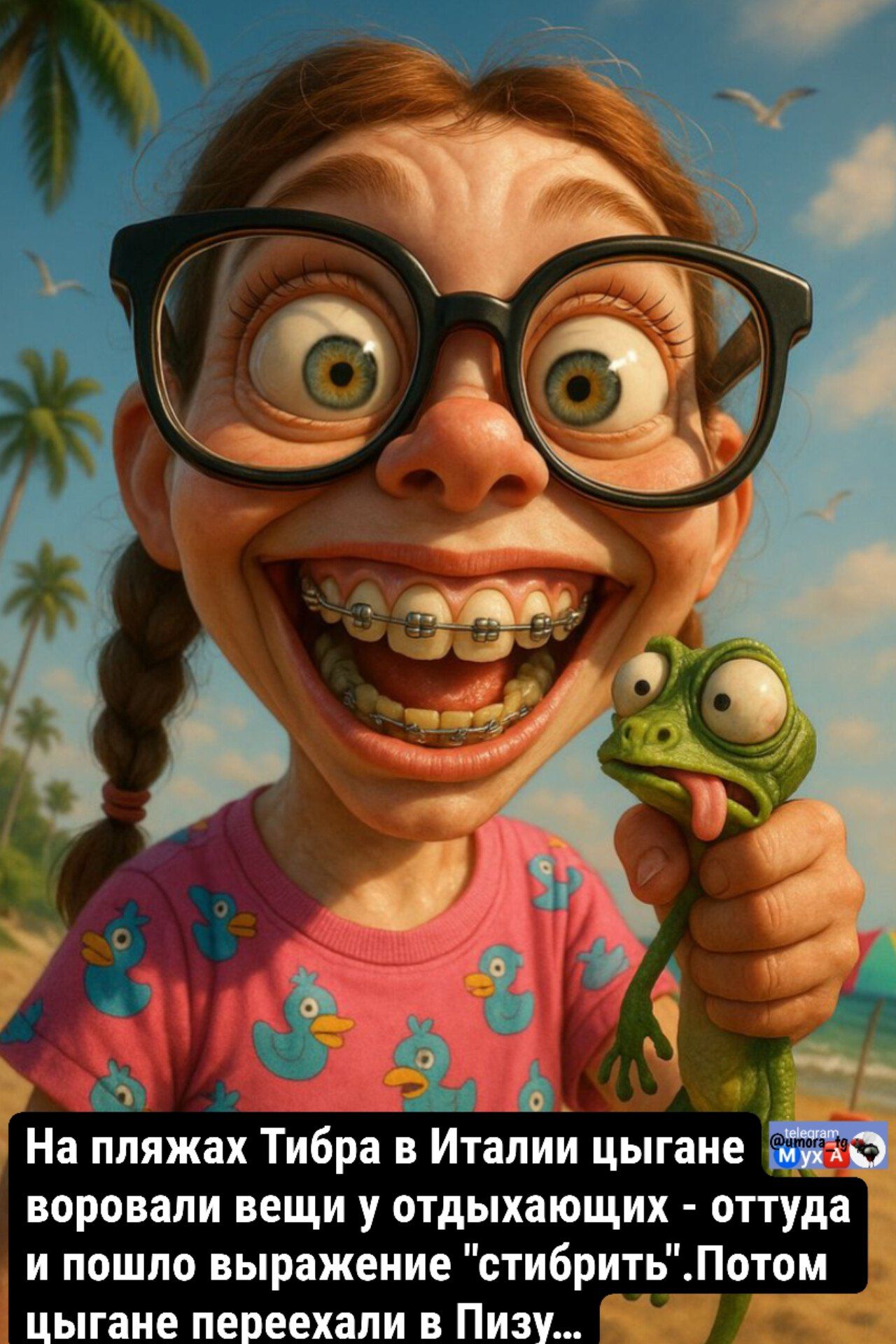 На пляжах Тибра в Италии цыганы воровали вещи у отдыхающих - оттуда и пошло выражение 