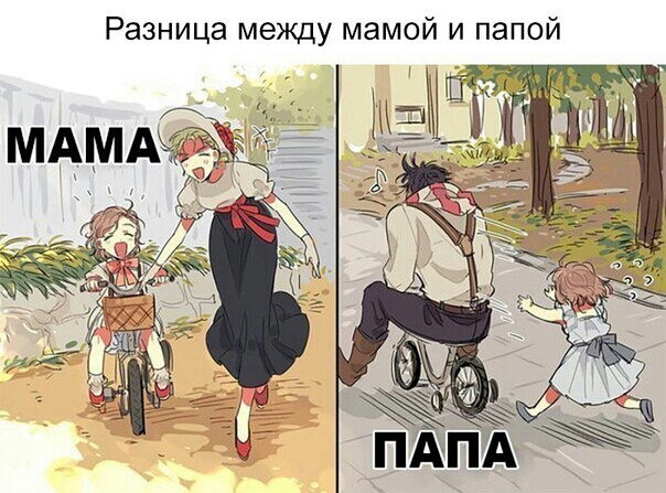 Разница между мамой и папой