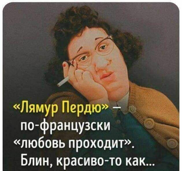 Лямур Пердю по французски любовь проходит Блин красиво то как