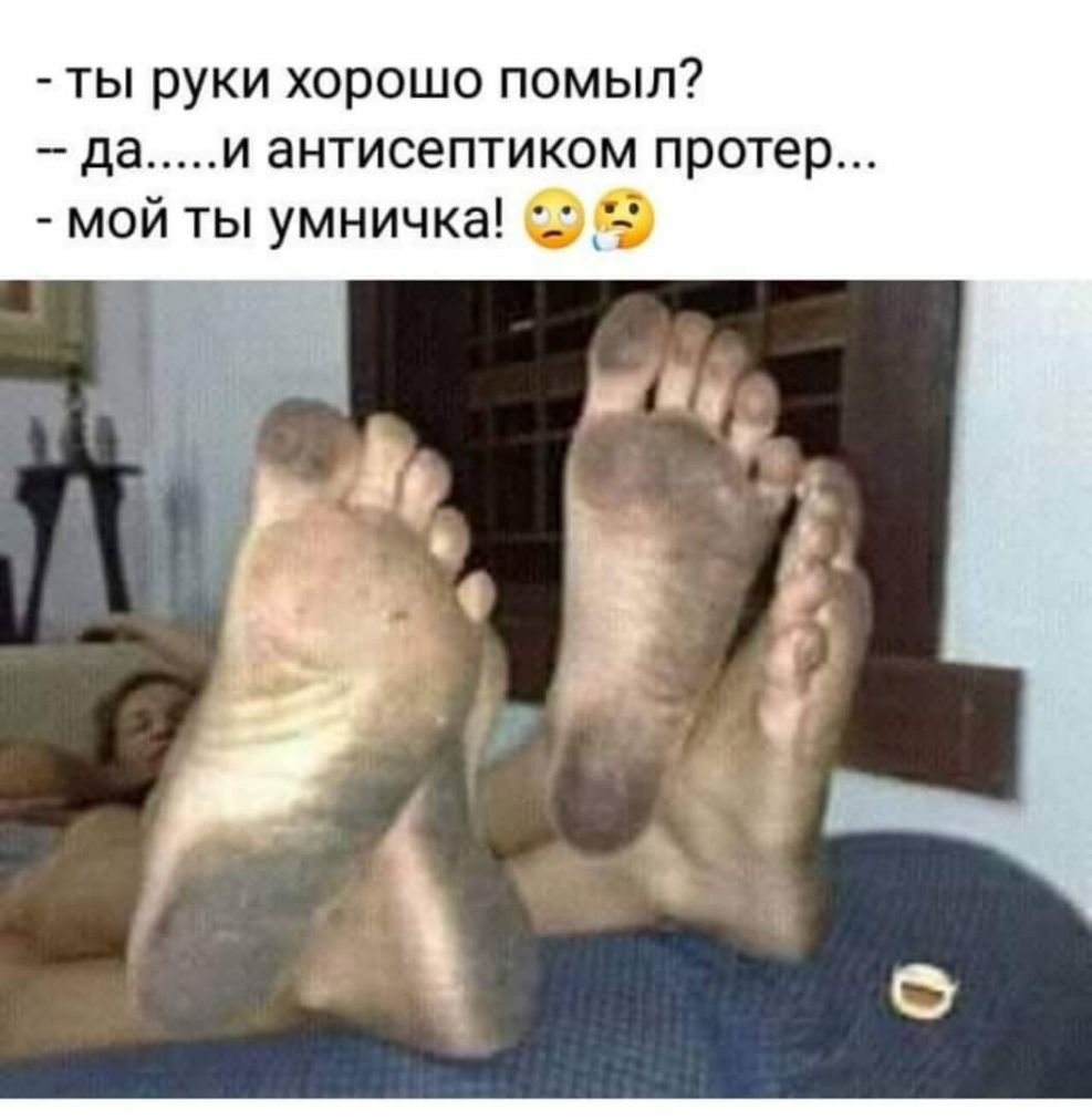 ты руки хорошо помыл да и антисептиком протер мой ты умничка ФФ