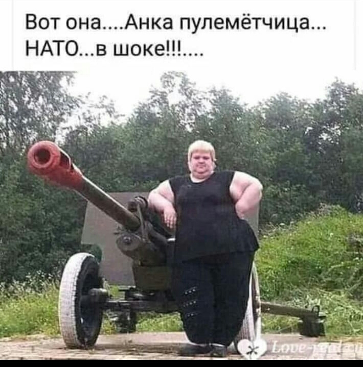 Вот онаАнка пулемётчица НАТОв шоке