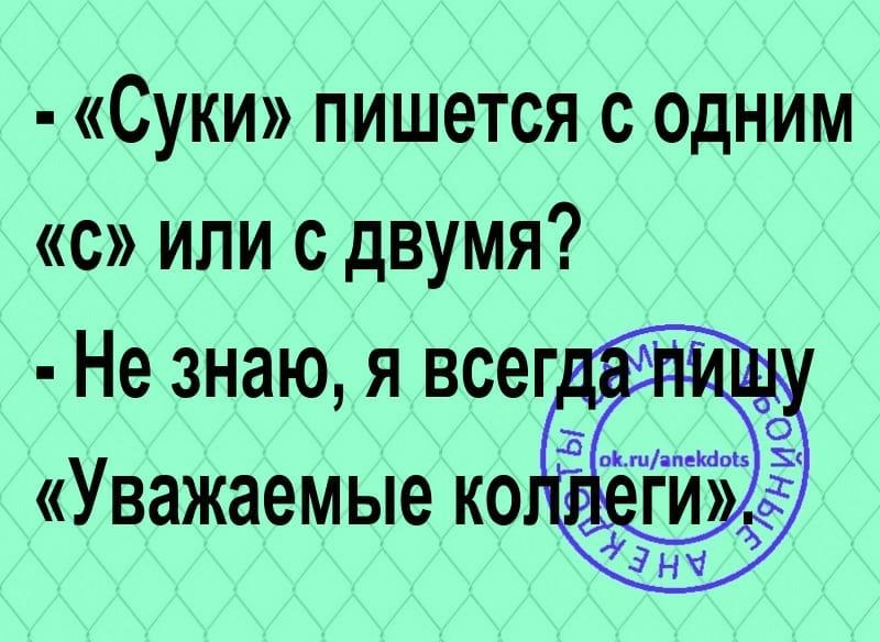 Суки пишется с одним с или с двумя Не знаю я всем_ Уважаемые ко ёгйі