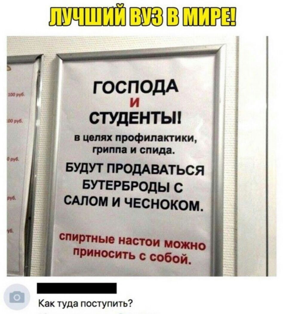 по п господА студенты шлях профилактики грипп и спит БУДУТ ПРОДАВАТЬСЯ БУТЕРБРОды с сдлом и чесноком Как туда поступить