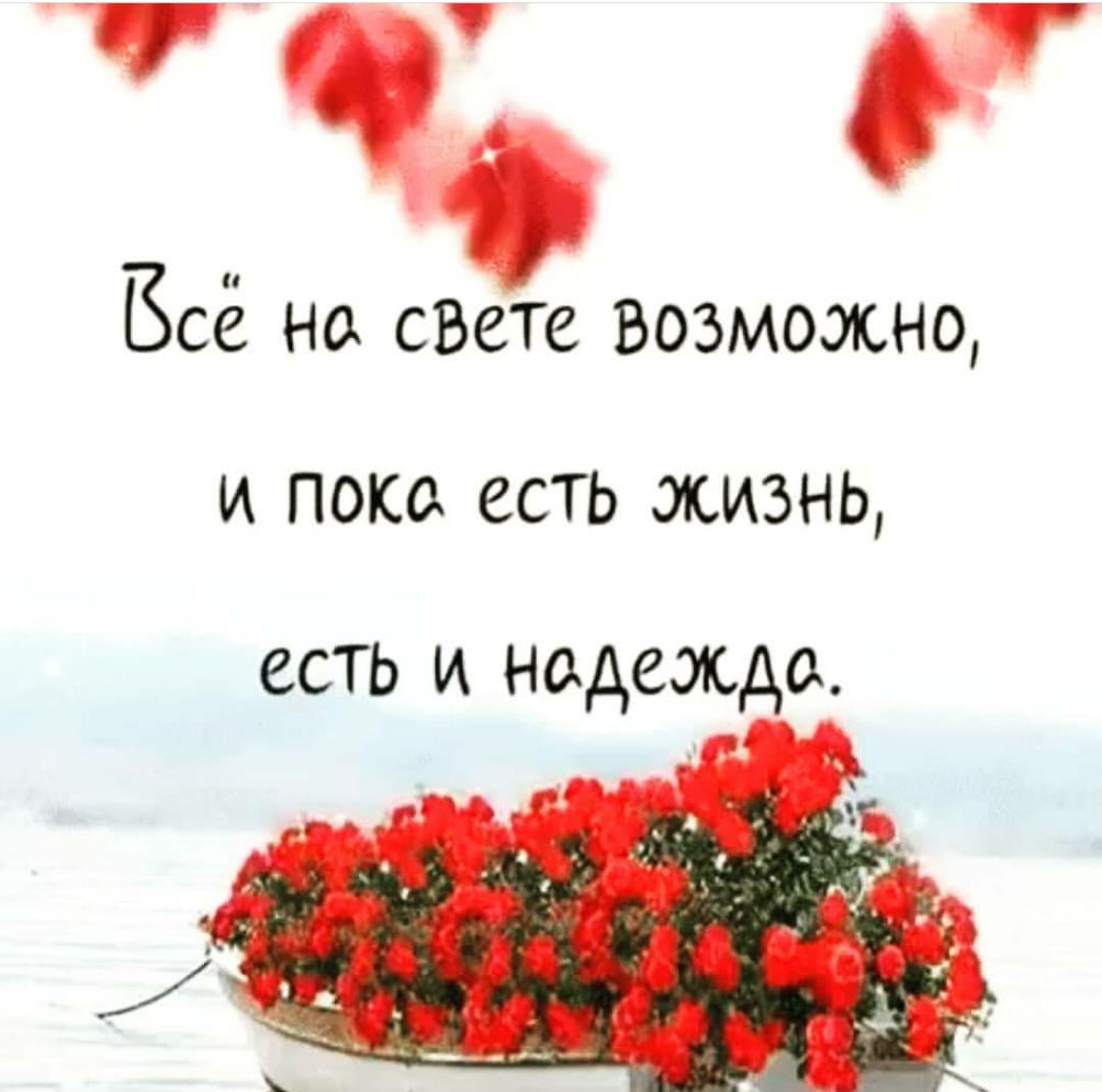 _ Всё на свете Возможно и пока есть жизнь есть и надежда