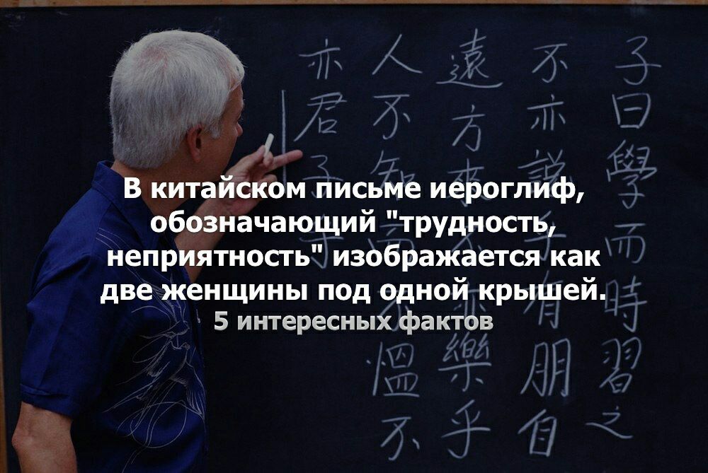В кита ском нисьёіе иероглиф обозначающий ётрурцноствд неприятностьіизображаетсямкак две женщины ПОД одной крышей 5 интересных фактов іі НН іх